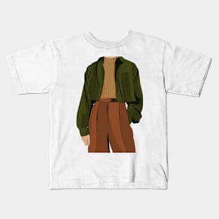 The girl in the green shirt Kids T-Shirt